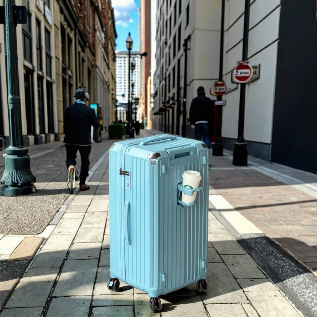 Unisex Lightweight Luxury Travel Luggage Set Designer Handcart with Rotating Casters and Large Capacity ABS PC Bag TSA Lock