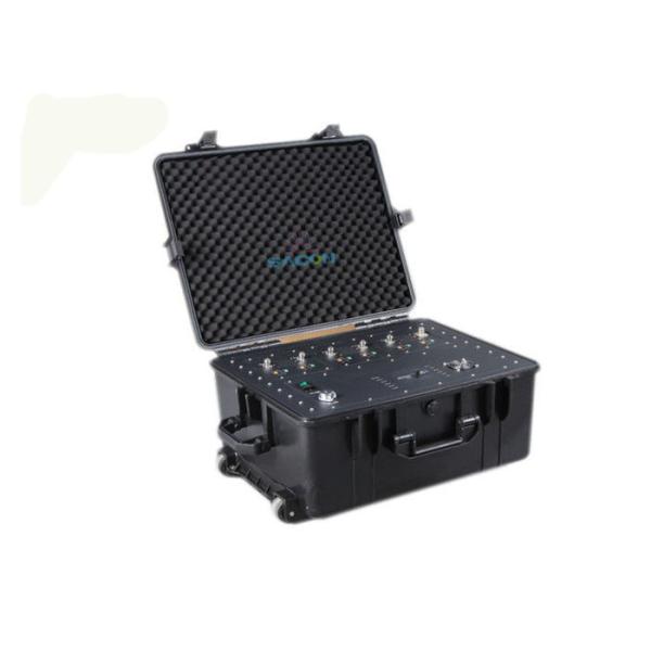 300W High Power 6 Bands VHF UHF Manpack Jammer with VSWR Protection for Walkie Talkie