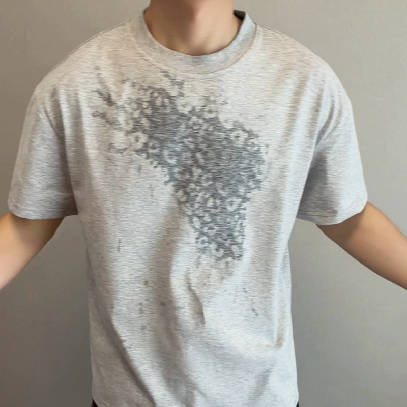 Unisex Leopard Print Color Changing T-shirt, Sweat Activated Short Sleeve Tee, Summer Casual