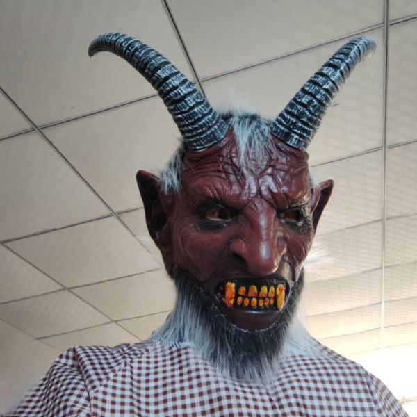 Latex Material Creepy Mask One Size Fit Most for Halloween Events and Horror Parties