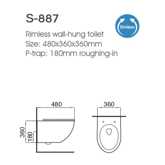 Modern European Wall Hung Ceramic Toilet Gold Electroplate Style With P Trap Drainage