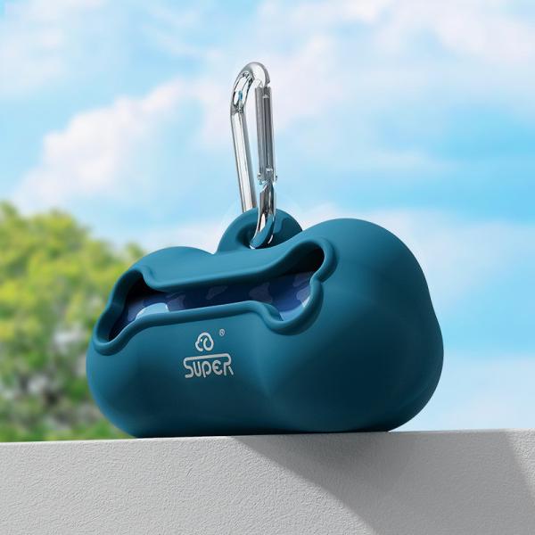 Sustainable Silicone Dog Poop Bag Holder Dark Green Silicone Poop Bag Dispenser