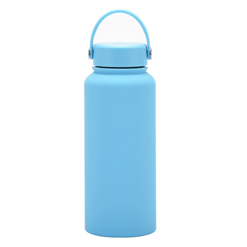 New Stainless Steel Sports Water Bottle Large-capacity 1L American Wide-mouth Insulated Flask Portable Outdoor Customized Water Cup