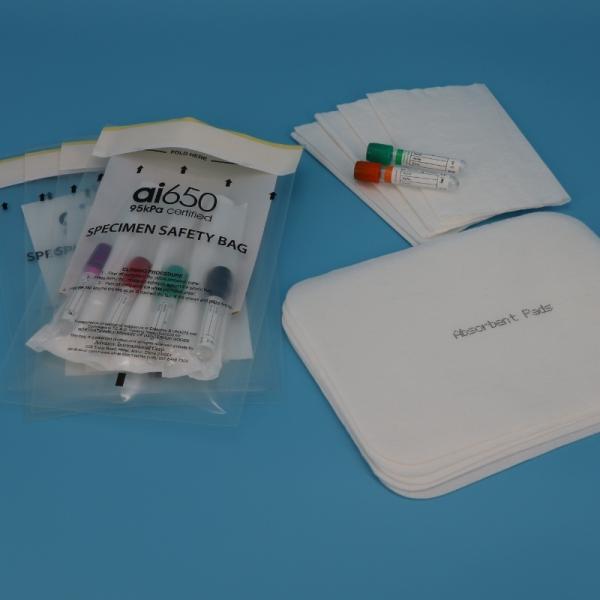 AI650 95kPa Biohazard Transport Bags 330mm x 170mm