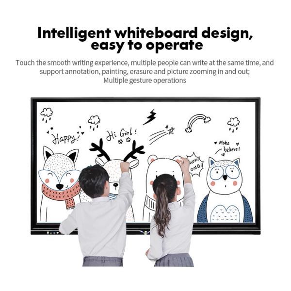 65 экран LCD взаимодействующее Whiteboard дюйма 400CD/M2 двойной касание 20 пунктов Multi