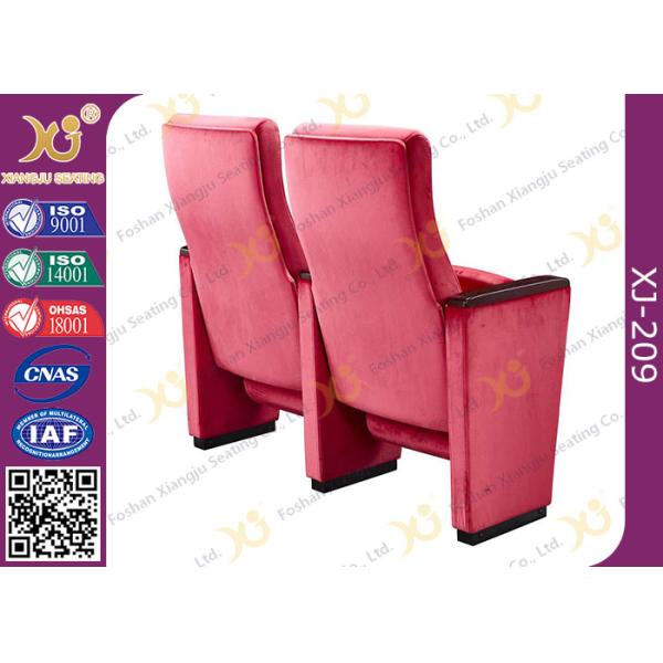 Red Acrylic Fabric Public Space Church Install Conference Room Chairs With Long Warranty
