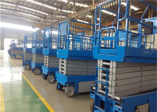 Power Pneumatic Upright Scissor Lift , Portable Scissor Lift Trojan Battery Incomparable Reliability