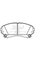 Chamfer Design Ceramic Auto Brake Pads ZK-26008 For Smooth Stopping