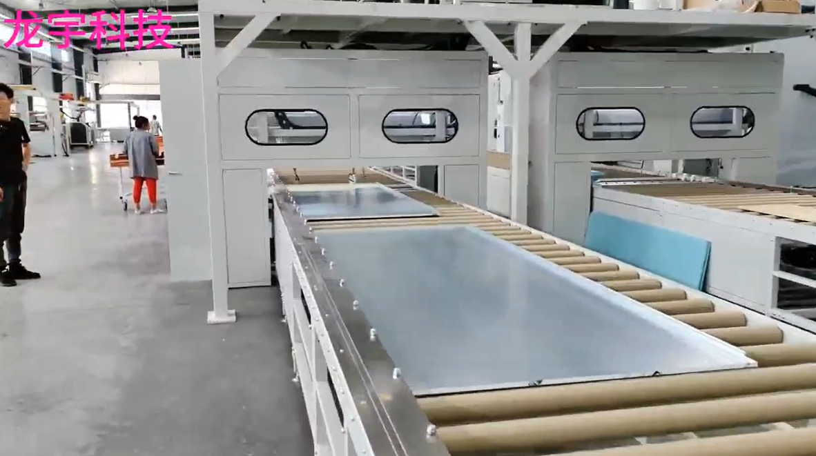 Custom Fully Automatic Production Line 1300mm SPC Panel Laminating Press Machine
