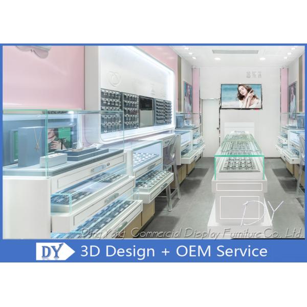 Creative Jewelry Store Showcases With MDF + Glass + LED + Lock / Jewellery Shop Furniture