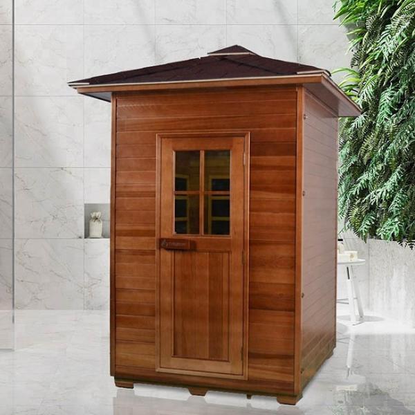 Carbon Panel Heater Outdoor Dry Sauna Room 3 Person Wood Infrared