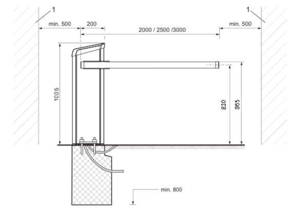 Booms bis-moteur se garants résistants de porte de barrière de C.C 24V deux pour la Communauté