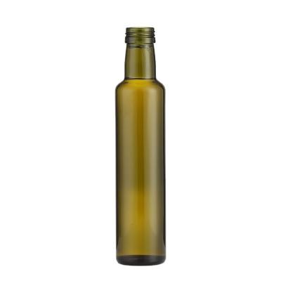Escolha do cliente 500 ml garrafas cilíndricas de vidro de tempero verde para azeite 250 ml