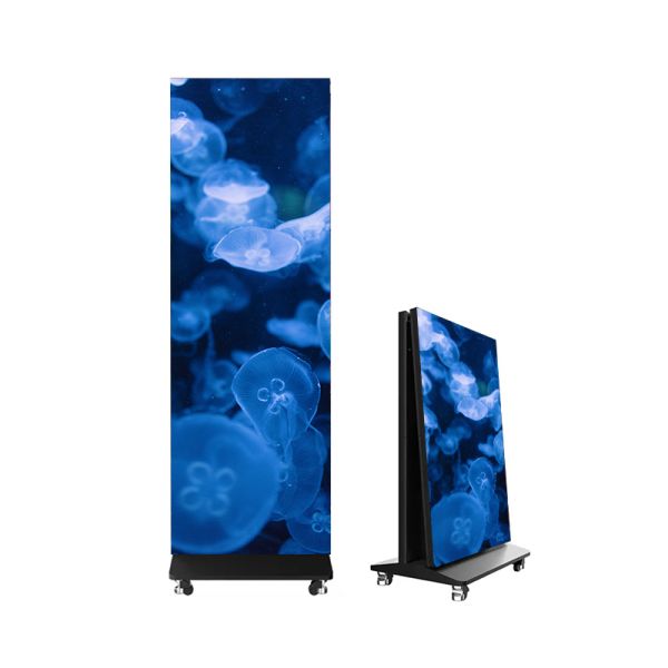 MJK Factory Direct Sales Foldable LED Poster Display P2.5mm Indoor Floor-Standing Elevator Animation 80'' Screen