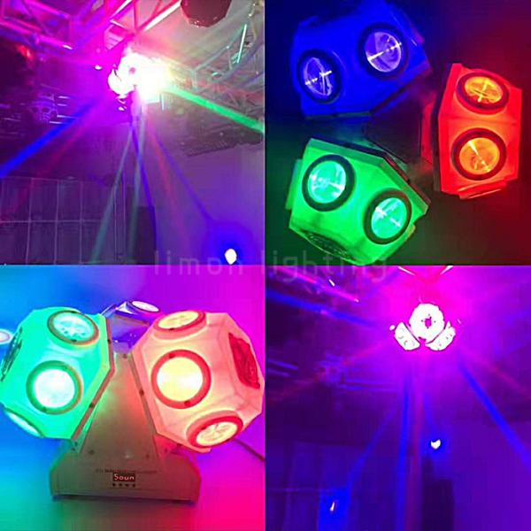 180W 3 Heads Disco Rotating Ball Laser Beam 2in1 Mini Moving Head Light
