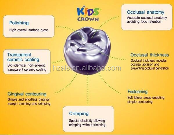 Primary Molar Stainless Steel Dental Kids Crown Refill Pack Orthodontic and Orthodontic for Children