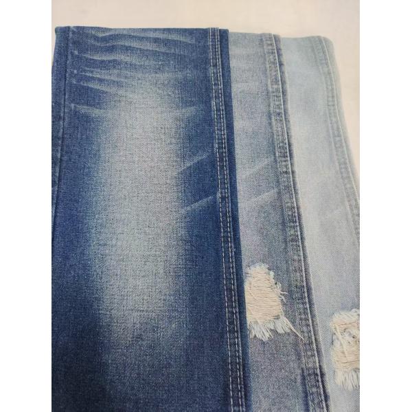 85%Cotton Woven Twill Style Dark Indigo Denim Fabric For Denim Jeans
