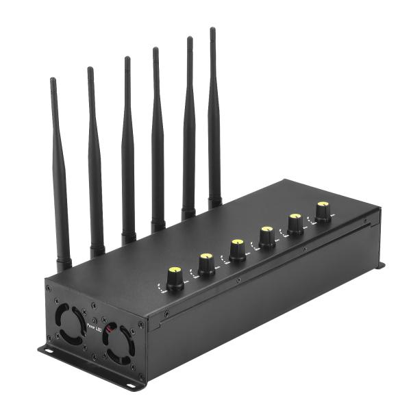 high power indoor jammer new adjustable 6 antennas desktop blocker