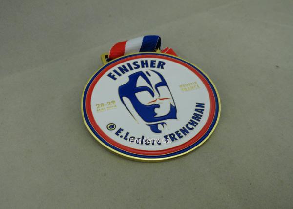 Souvenir Customized Silver Sport Medal With Soft Enamel , Die Casting  Awards Medal For Running