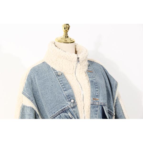 Пальто водоустойчивого Lambswool джинсовой ткани моды выстегивая 2020 курток Lambswool зимы свободных сгущенных длиной