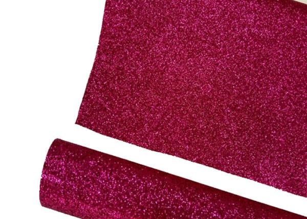 Fuchsia Waterproof Thick Glitter Wallpaper , Kraft Paper Chunky Glitter Wallpaper