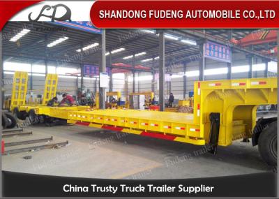 3 Axles Warranty Extendable Lowboy Trailer High Strength Steel Material