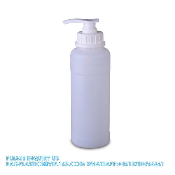 Liquid Detergent Plastic Hand Wash Bottle With Tube Pump Refillable Plastic Pump Bottles with Travel Lock