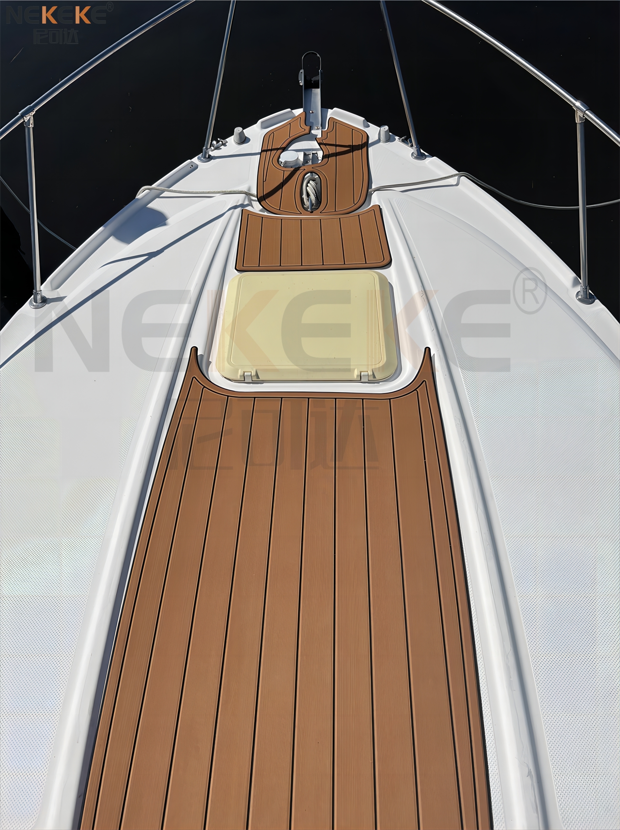 Bayliner 2855 2000-2006 Upper Deck EVA Faux Teak Deck Mat Marine Flooring Pad