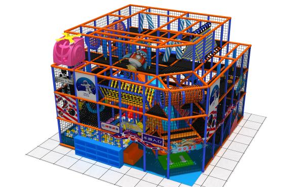 Aire de jeux élastique labyrinthe intérieur et extérieur pour enfants
