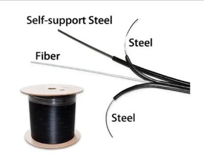 1-2 Core FTTH Flat Drop Cable Fiber Optic Aerial Installation With 1km / 2km