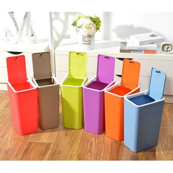 Creative home kitchen bathroom press dust waste litter garbage storage box trash can rubbi