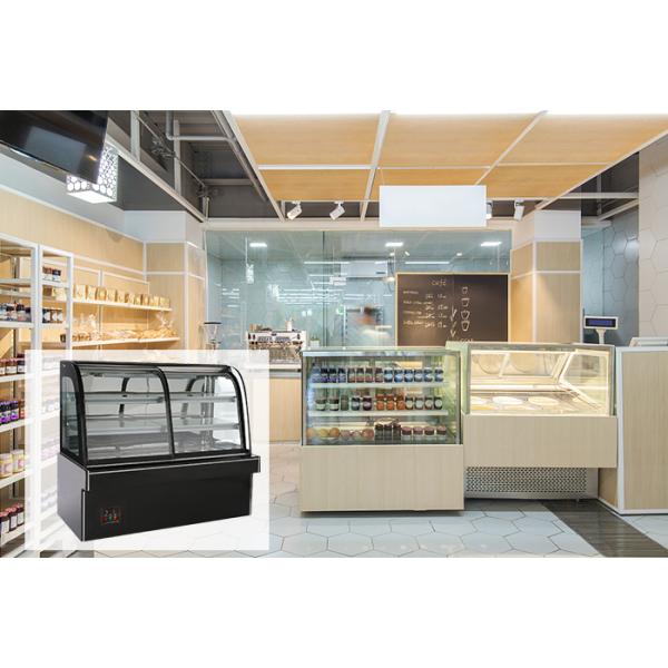 Тип фронт кривой раскрыл Refrigerated охладитель дисплея печенья витринного шкафа торта
