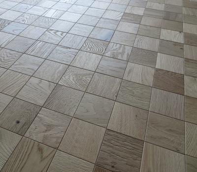 O carvalho do mosaico projetou o revestimento do parquet, laca gravada, invisível