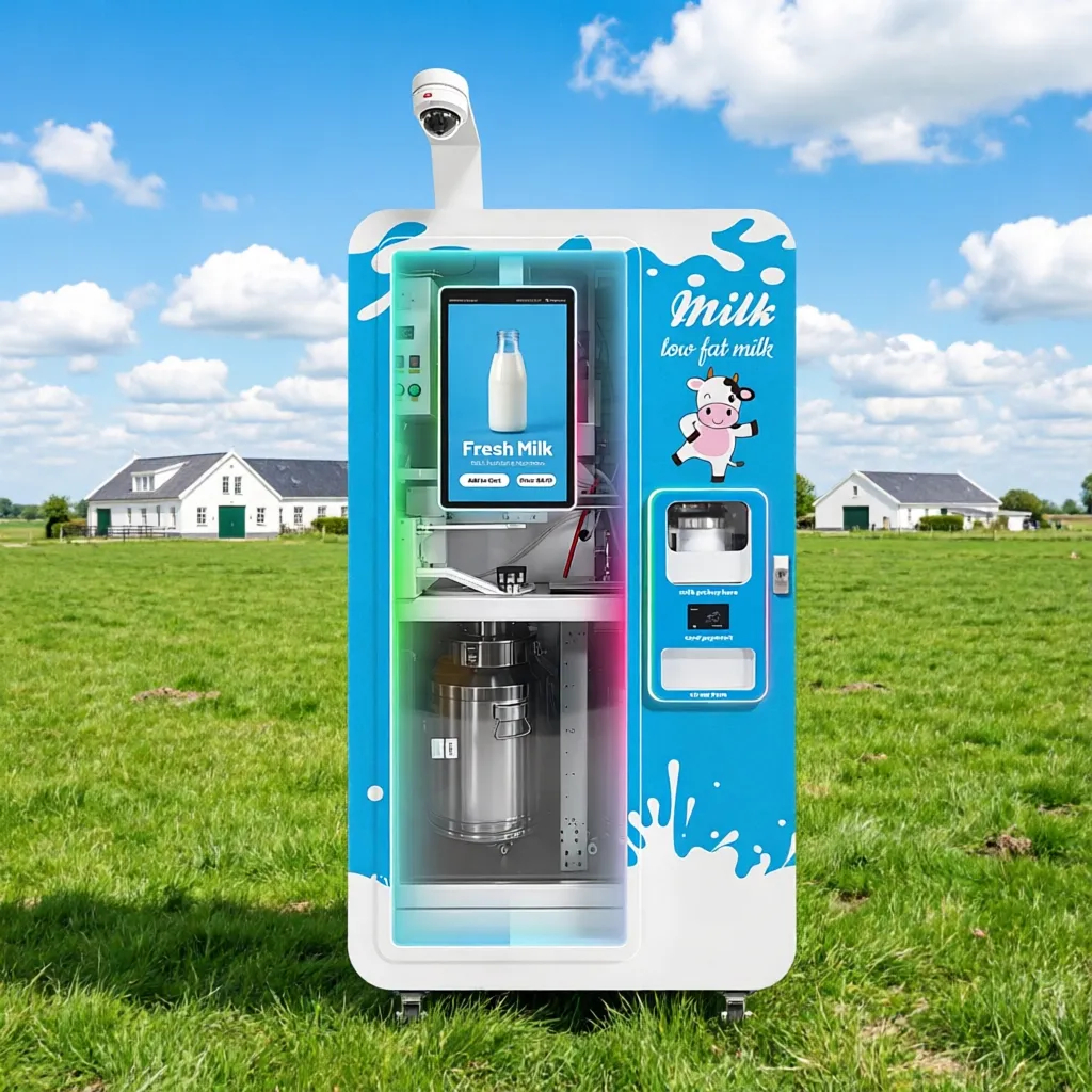 Haloo Fresh Milk Vending Machine | 120L Milk Storage System 175 Cup Large Capacity Design Automatic Cleaning and Disinfection Function