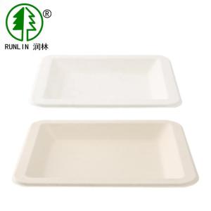 Placas descartáveis amigáveis de Eco das bandejas biodegradáveis Microwavable do