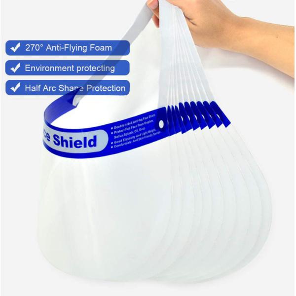 Anti Fog Clear Splash Face Shield , Disposable Plastic Face Shield