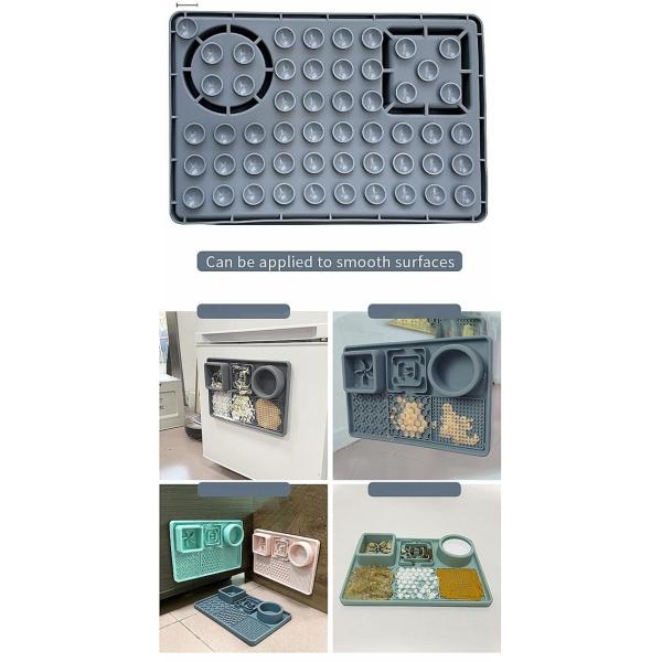 Dog Licking Mat Slow Food Bowl Food Grade Silicone With Suction Cup Pet Bowl
