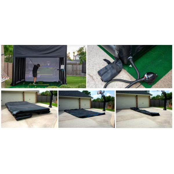 Полное колебание надувная тренировочная палатка для гольфа спортивная игра событие гольф Сим-бай надувный симулятор гольфа