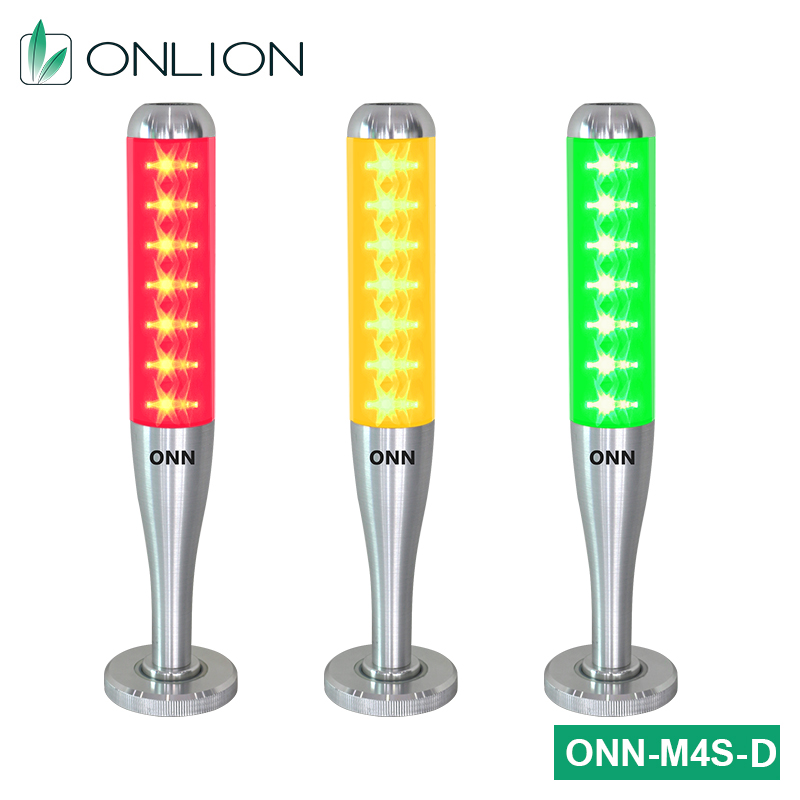 ONN M4S-D LED Indicator Lamp 24V 3 Color Signal Tower Light With 360° Rotatable Base For CNC Production Lines