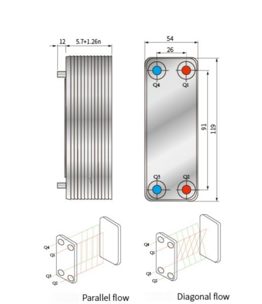 B3-006-N Efficient 316L Brazed Plate Heat Exchanger Low Cost Energy-Saving Household Manufacturing Plant Farm Home