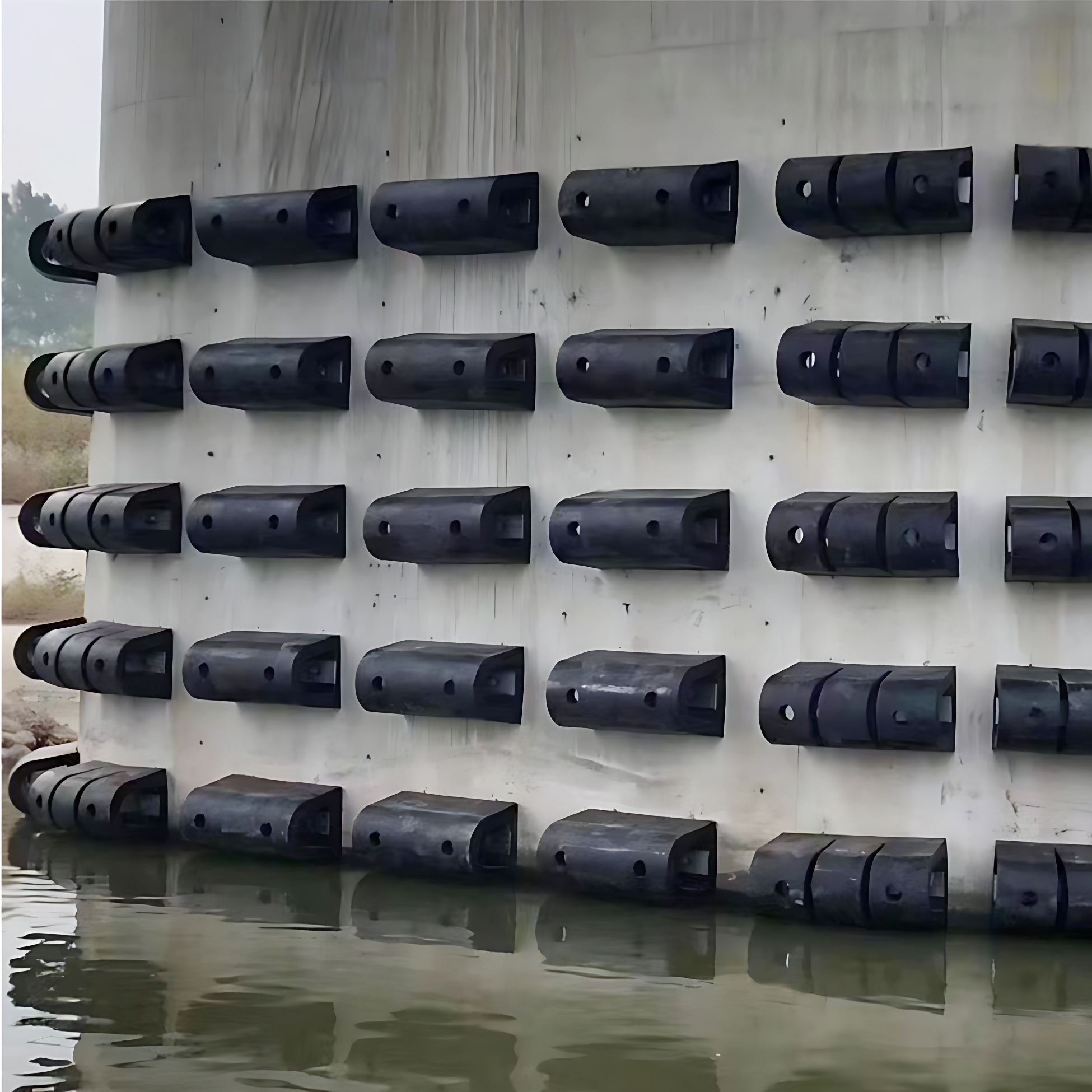 Solid Rubber D-type Fender with High Energy Absorption Cylindrical Shape Customized Size for Marine Dock Protection