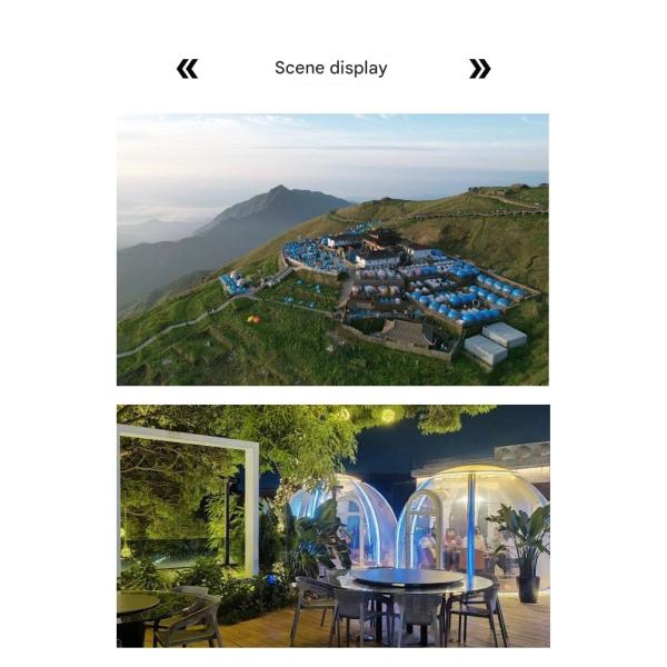 Leisure Facilities Outdoor Restaurant Transparent Bubble Room Star Hotel Homestay Tent Dome