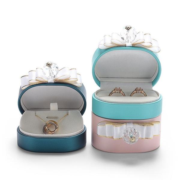 Custom Luxury Proposal Ring Box Jewelry Bow Necklace Gift Packaging Box