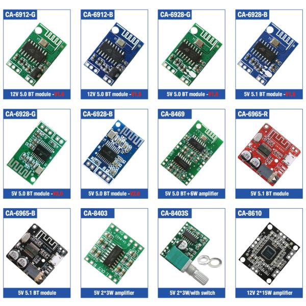 CA-6928 Bluetooth Audio Module with 5V Input and 23x15mm Size Dual Digital Sound Amplifier