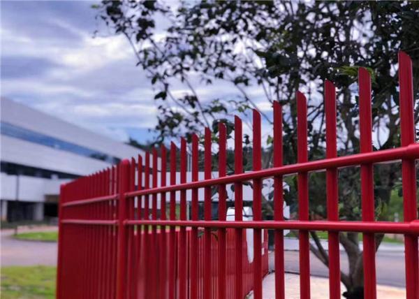 Flat Top Square Pipe Powder Coated Tubular Fencing Horizontal Rail Galvanized Steel Q195 Q235