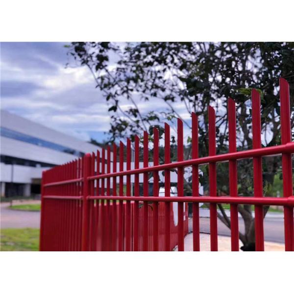 Flat Top Square Pipe Powder Coated Tubular Fencing Horizontal Rail Galvanized Steel Q195 Q235