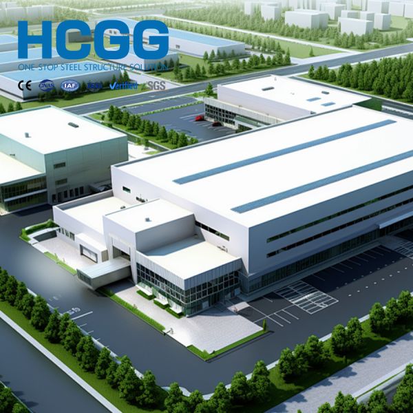Large Span Clear Space Steel Structure Warehouse Prefab Modular Storage Logistics Warehouse Building H Beam Kit Sandwich Panel