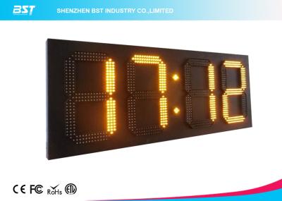 Simple 22 Yellow Led Clock  Display / 24 Hour Digital Wall Clock