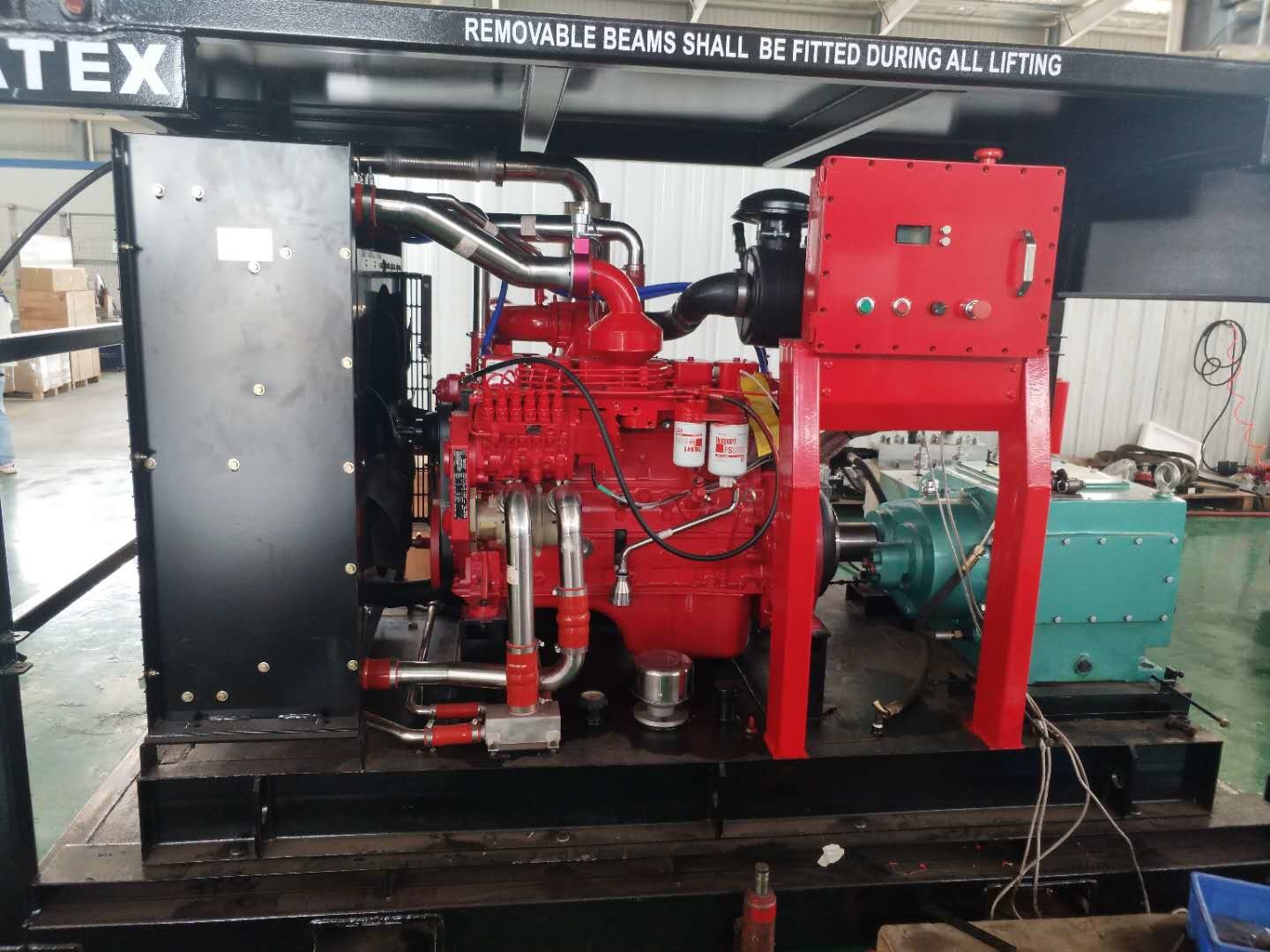 Насос высокого давления зоны 2 ATEX водоструйный с рамкой DNV поднимаясь взрывозащищенной