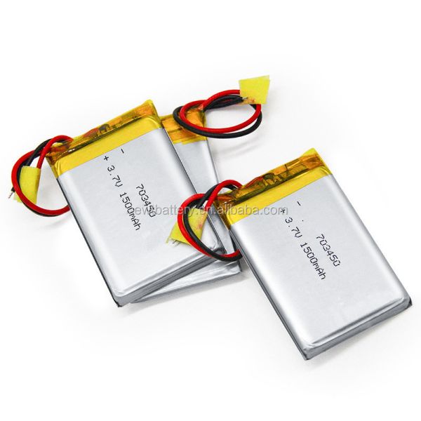 Li-ion Polymer Battery 3.7V 703450 1200mAh Li-polymer 073450 Lipo Cell for GPS
